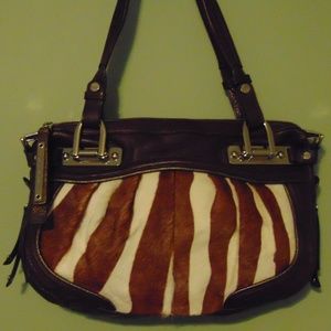 B. Makowsky Leather Purse Handbag Canterbury Calf
